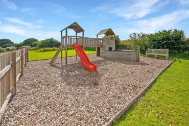 Kids play area with a slide at Looe Country Park