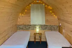 Ash camping pod interior