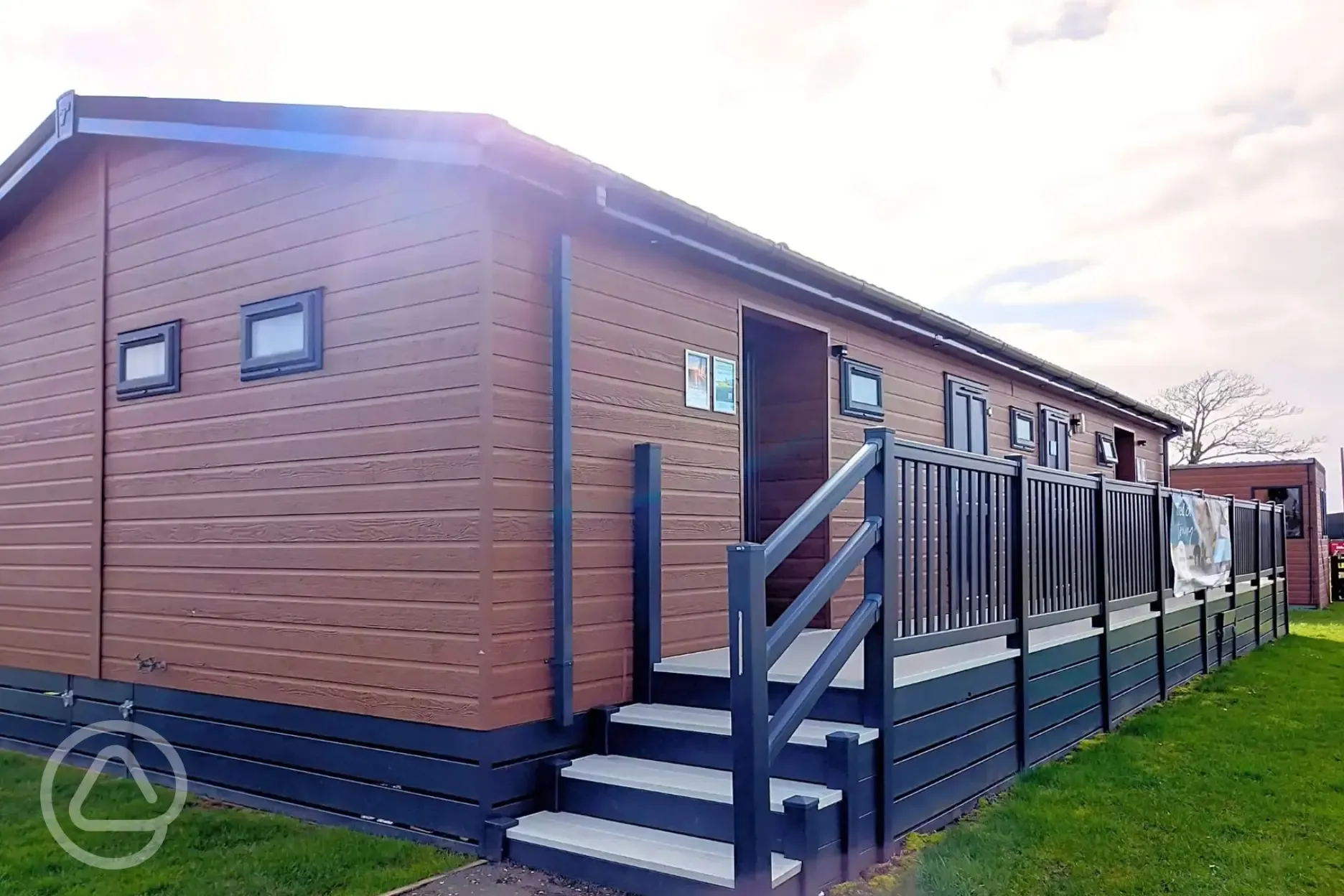 Facility block with stair access
