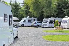 Electric hardstanding pitches with picnic benches