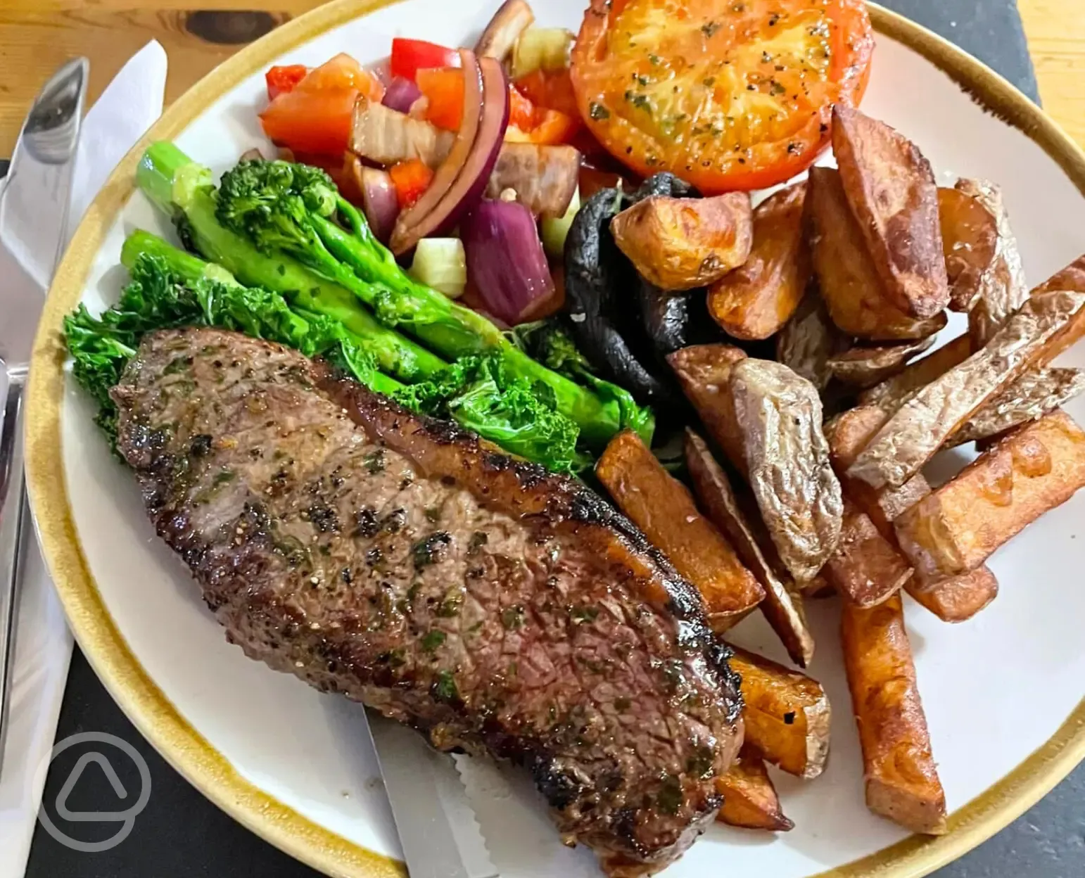 The Railway Inn - steak and chips