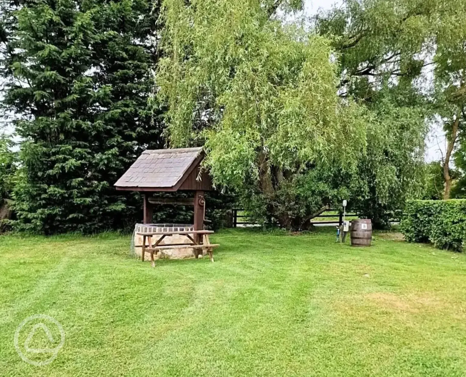 Electric grass tent pitches