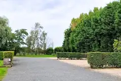 Electric hardstanding pitches separated by hedges