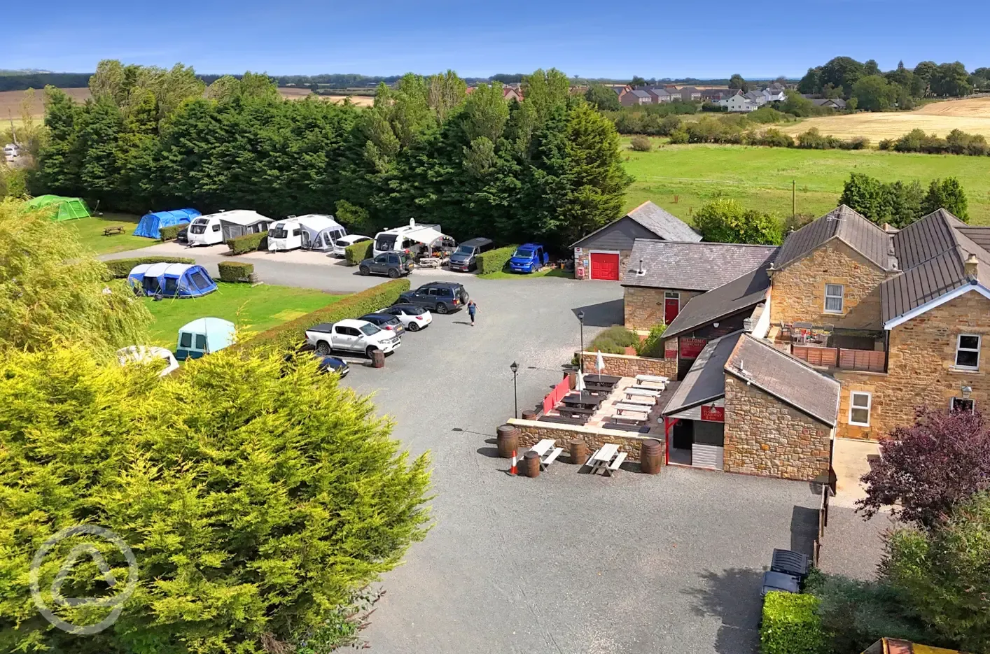 Aerial of the campsite