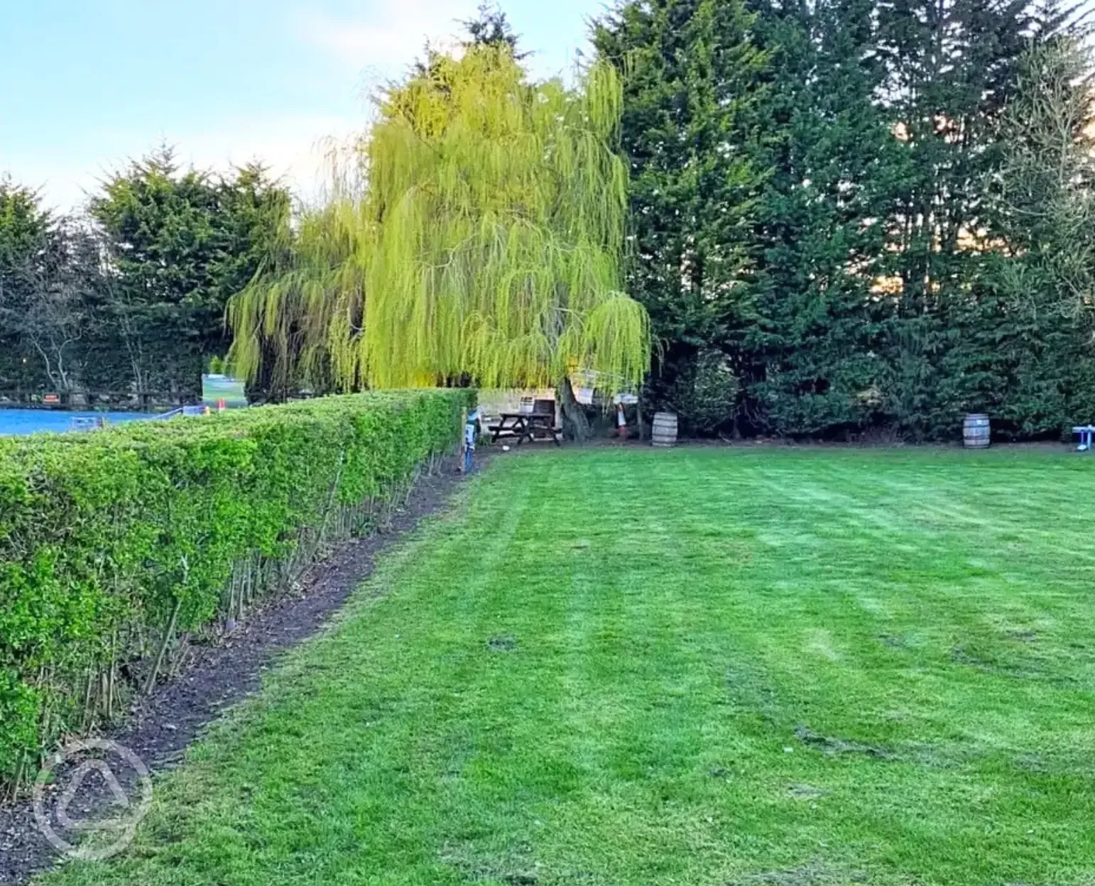 Electric grass tent pitches with 16amp electric hook up