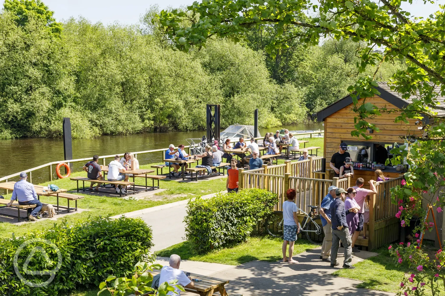The Riverfront cafe bar with outdoor seating