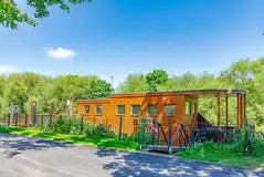 The Ark houseboat on the river