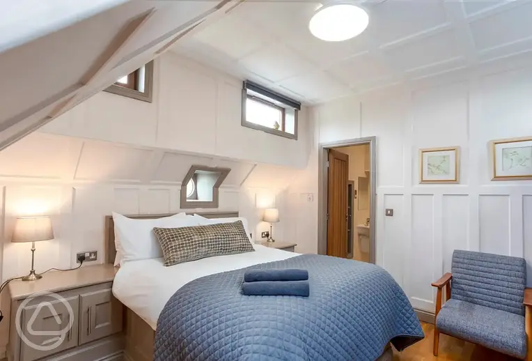 The Ark houseboat with two double bedroom and a bunk room