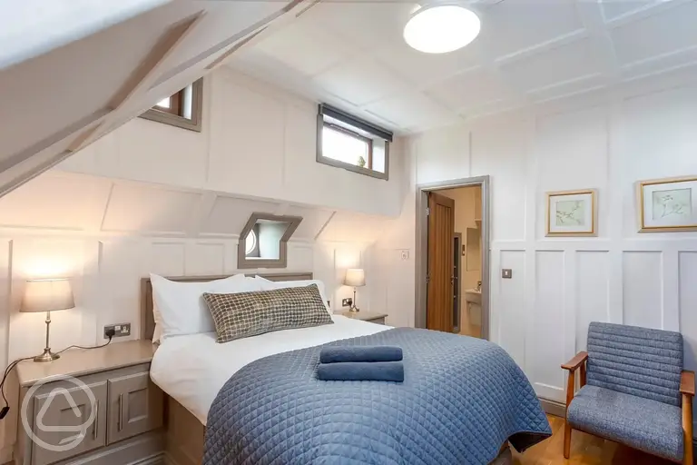 The Ark houseboat with two double bedroom and a bunk room