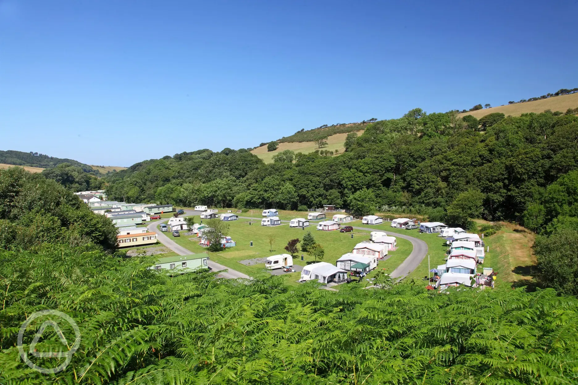 View of Touring and Motorhome Pitches