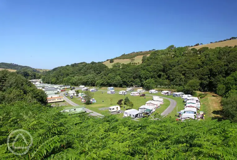 View of Touring and Motorhome Pitches
