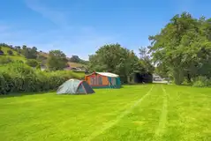 Non electric grass pitches with countryside views