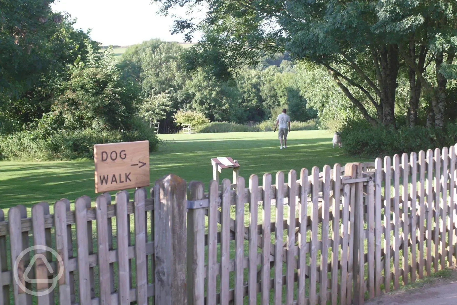 Dog walk at Ross Park Caravan Park