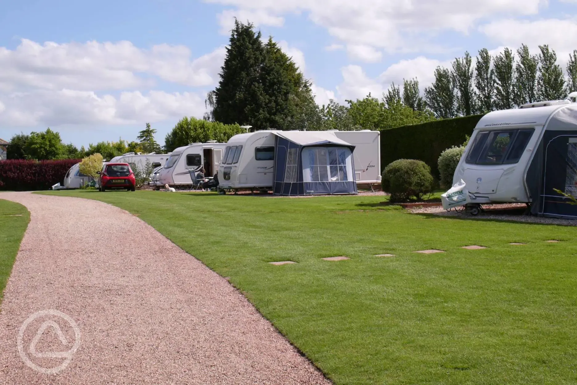 Caravan pitches at rossparkcaravanpark.co.uk