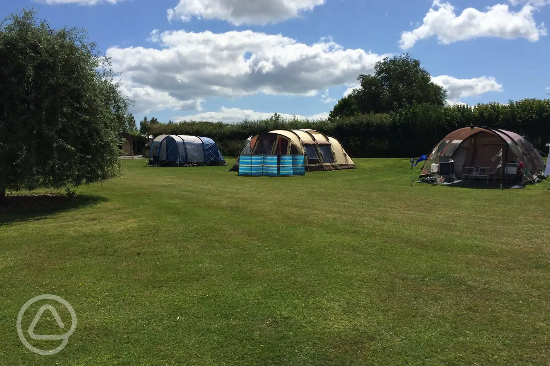 Tent camping at Ross Park Caravan Park