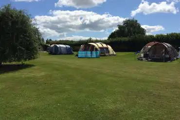 Tent camping at Ross Park Caravan Park