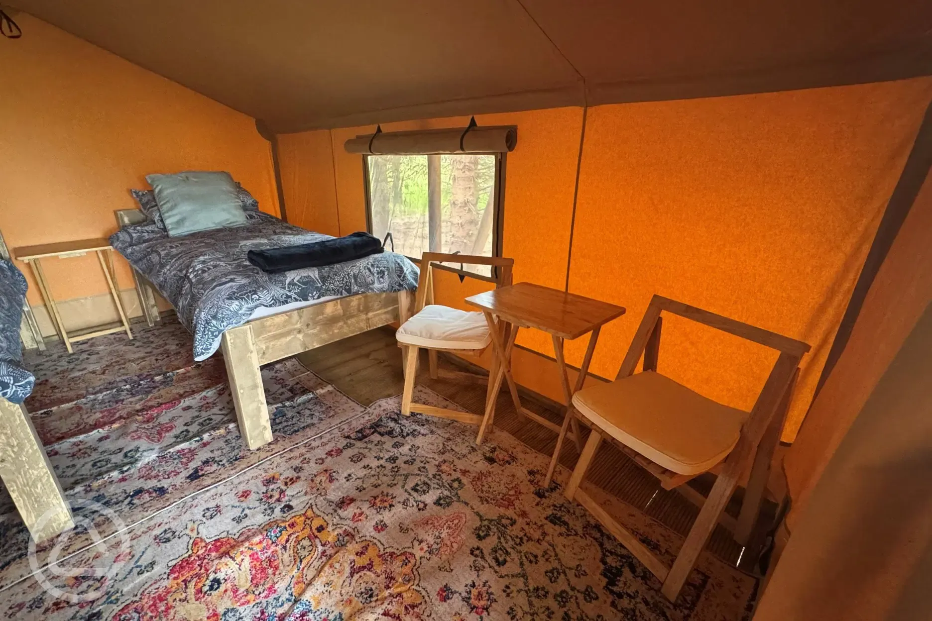 Drovers View Safari tent interior