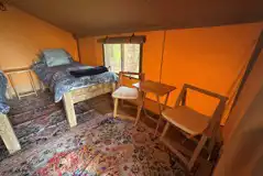 Drovers View Safari tent interior