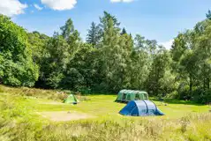 Non electric grass pitches for tents at Rydal Hall Campsite 