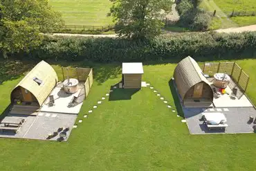 Hot tub glamping pods