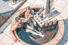 Wood fired hot tub in the ensuite lodge cabin (complimentary wood provided)