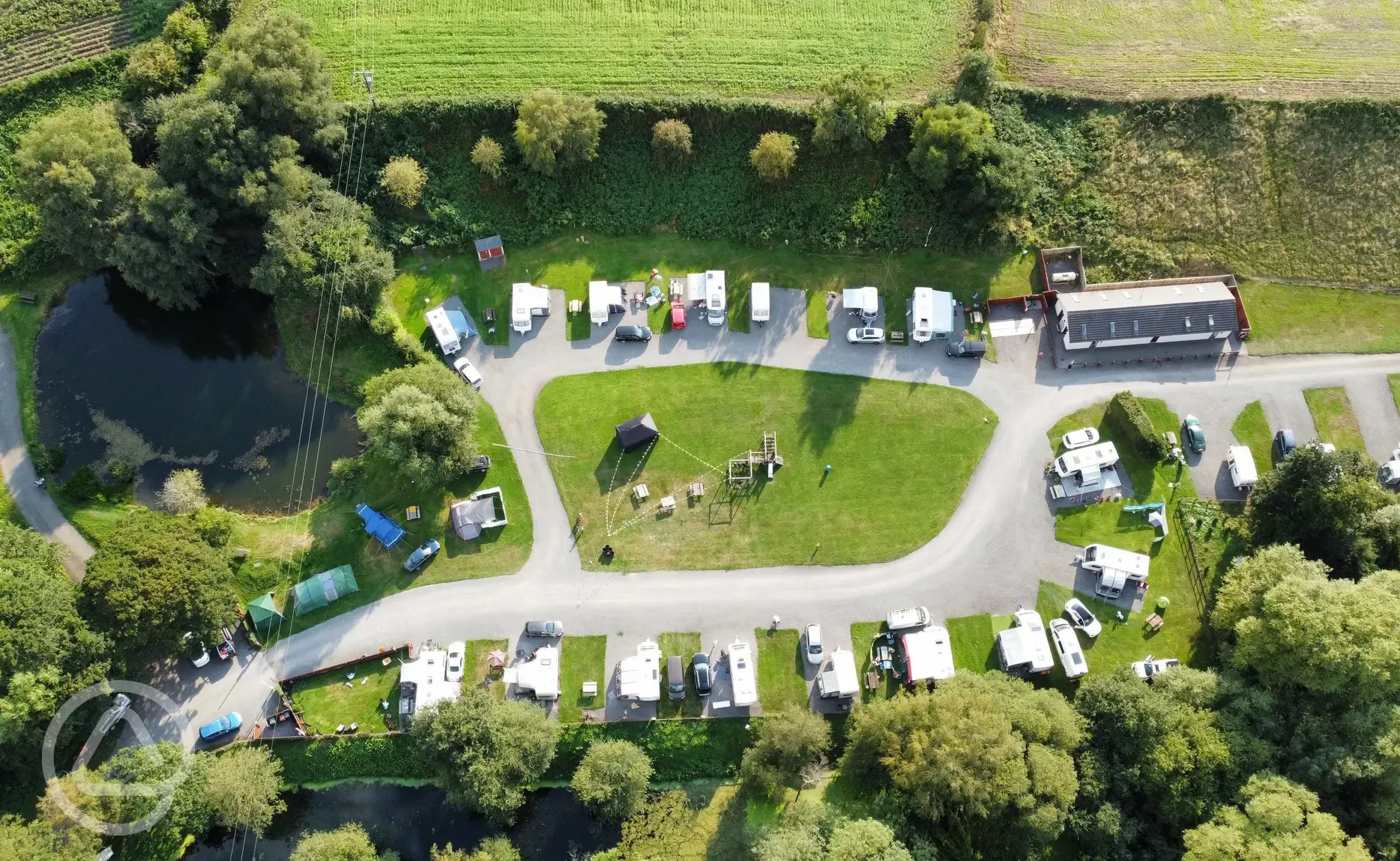 Aerial of the camping area