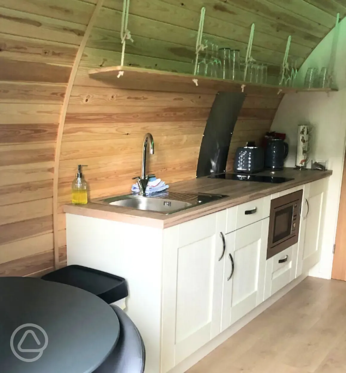 Luxury cedar pod kitchen