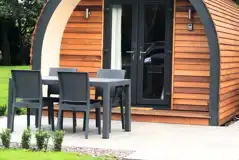 Luxury Cedar Pod with a patio