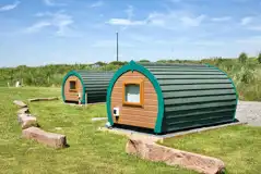 Wooden camping pods with electric
