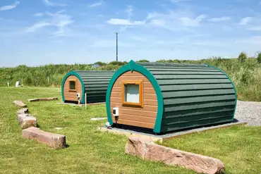 Wooden camping pods with electric