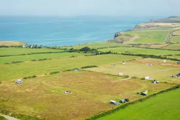 Aerial of Shortlands Farm overlooking the Welsh coastline