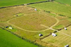 Aerial of the meadow electric grass pitches