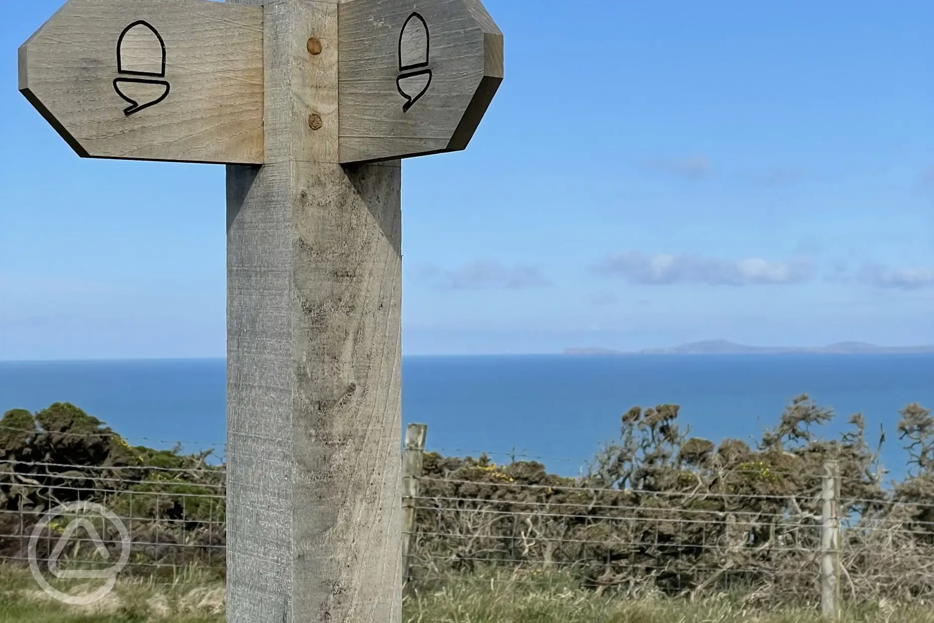 Access the Pembrokeshire Coast Path down the bridleway