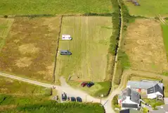 Aerial of the members only electric grass pitches