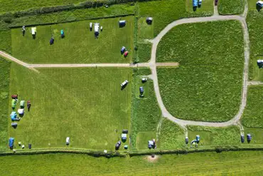 Bird's eye view of the camping fields