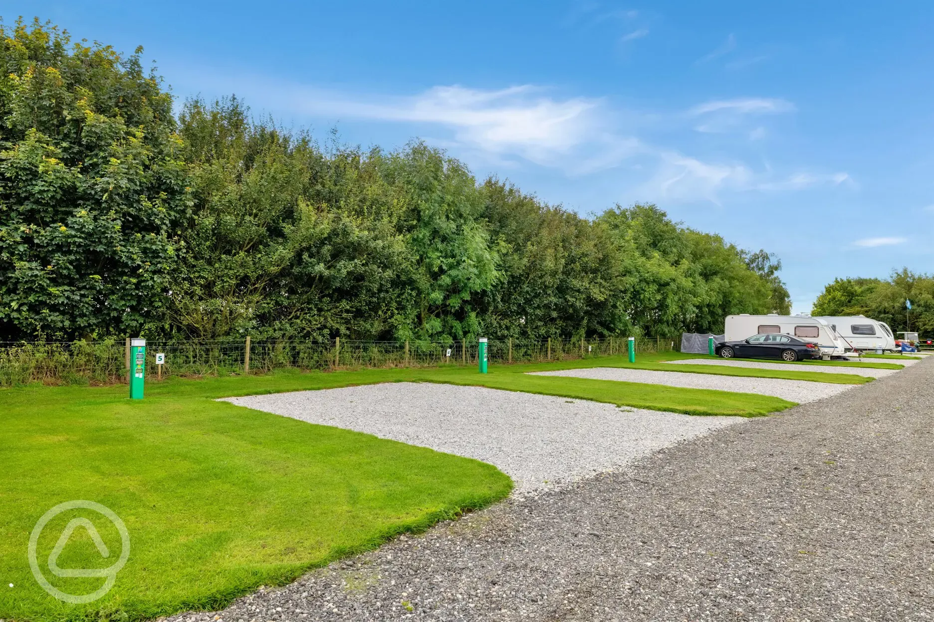 Fully serviced hardstanding pitches (Adult Only) with electric and water