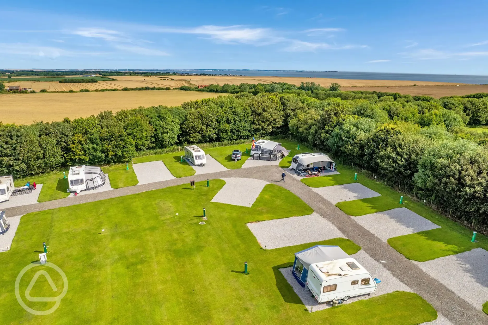 11m x 10m hardstanding pitches (Adult Only) at Mr Moo's Touring Park