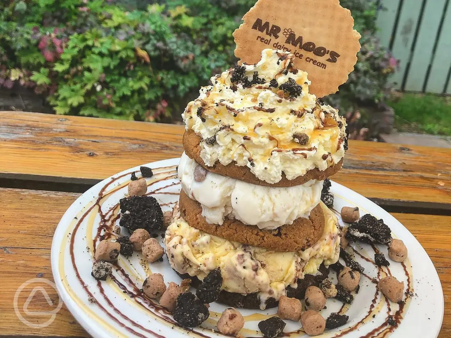Ice cream sandwich stacks sold at Mr Moo's Touring Park