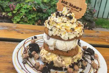 Ice cream sandwich stacks sold at Mr Moo's Touring Park