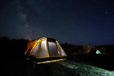 St Martins nighttime camping