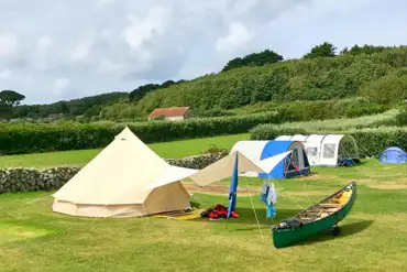 Tents pitched at St Martins