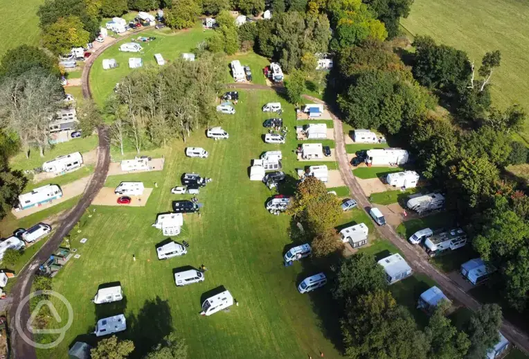Aerial of the touring park