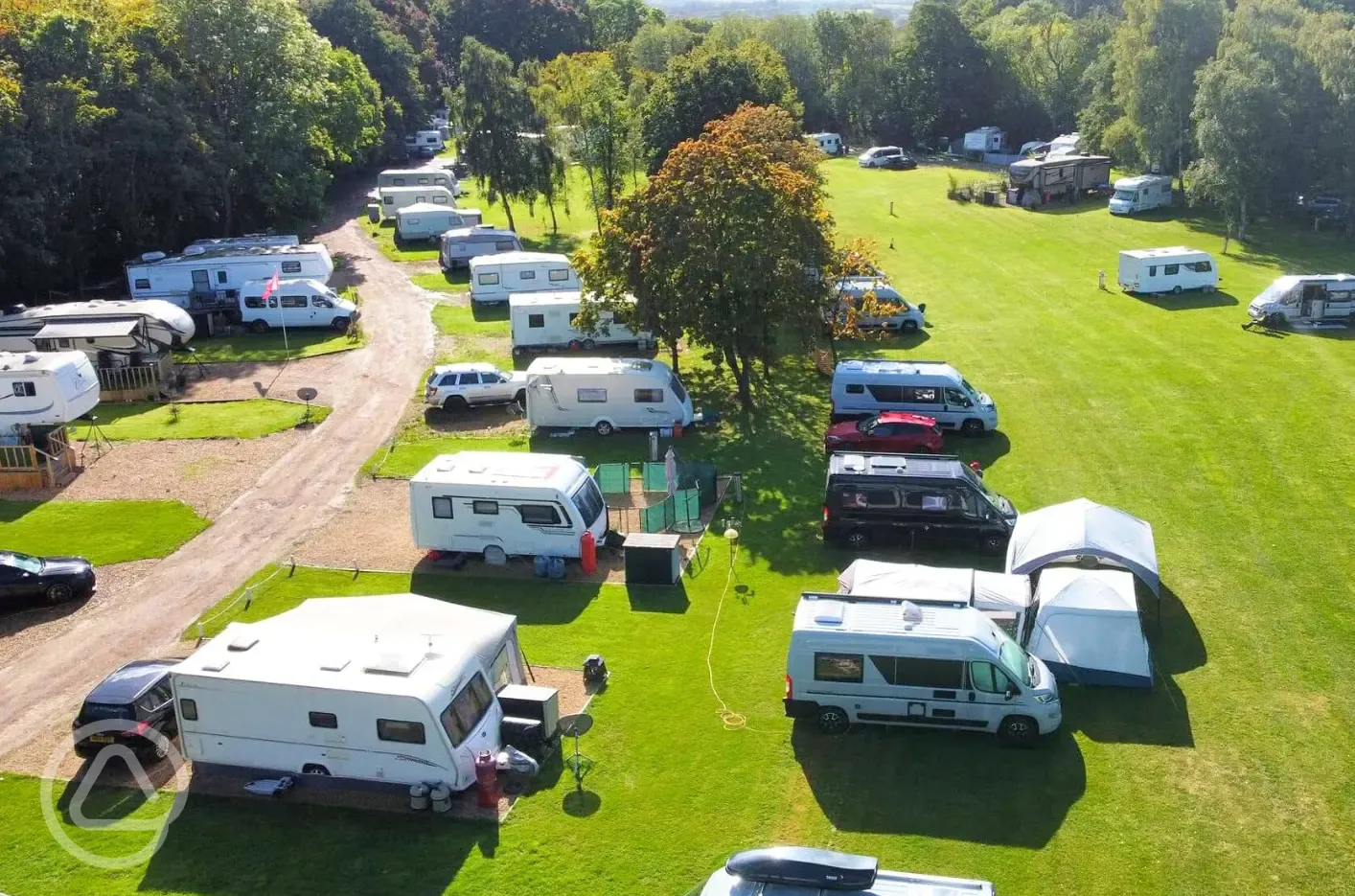 Aerial of the grass pitches