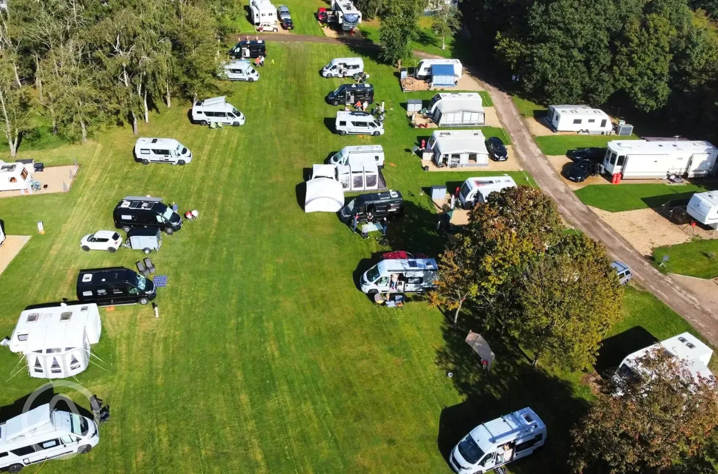 Aerial of the touring park