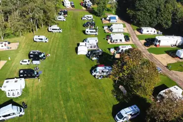 Aerial of the touring park