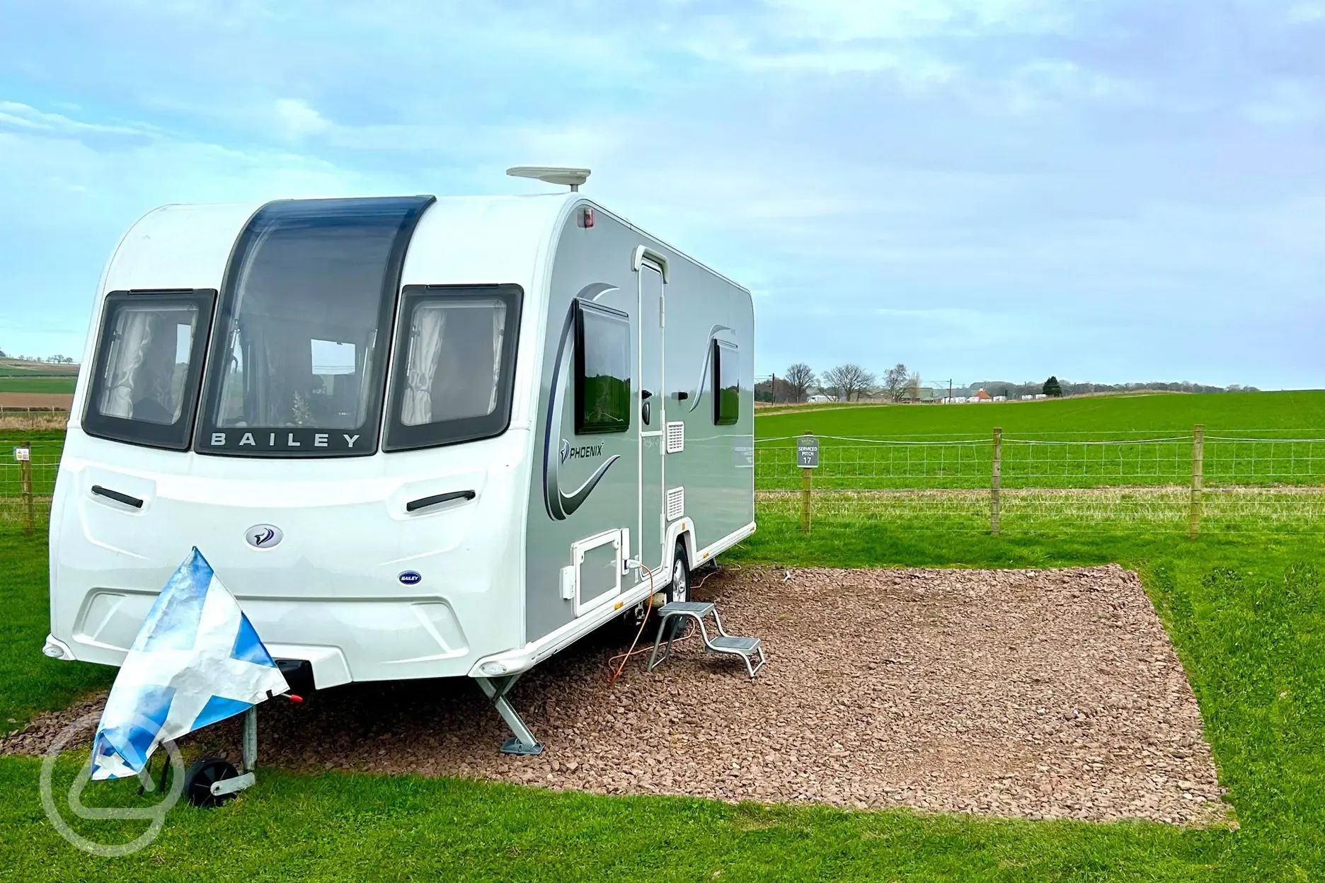 Serviced hardstanding touring pitch