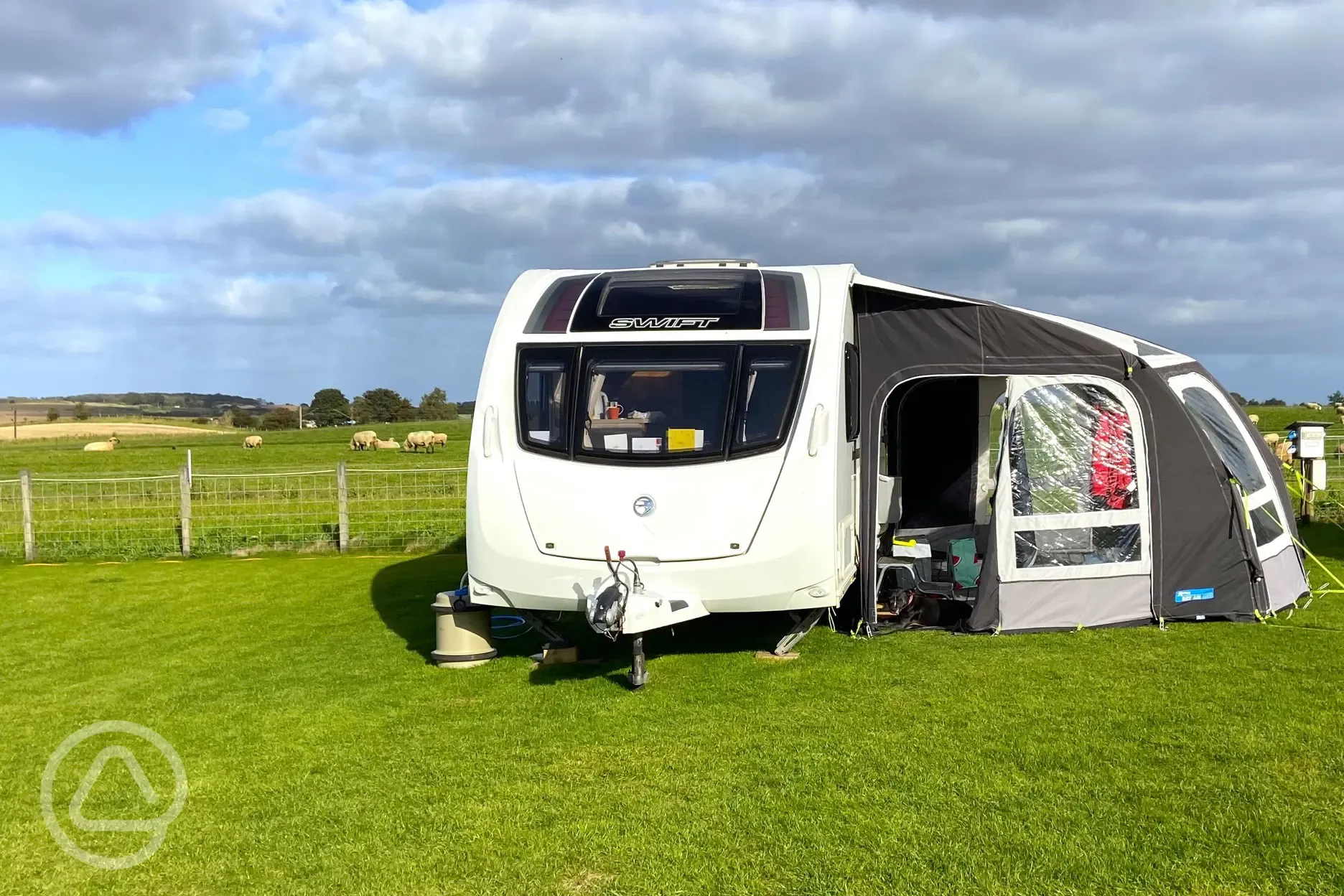 Serviced grass touring pitch