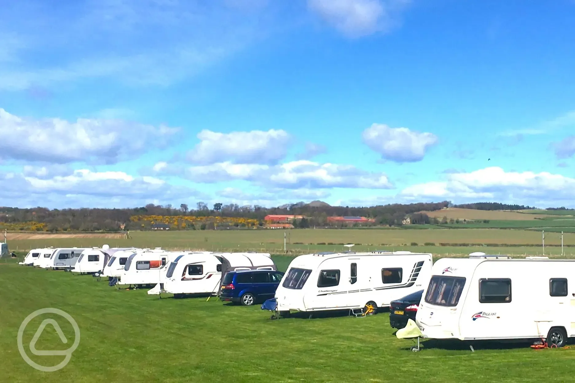 Serviced grass touring pitches