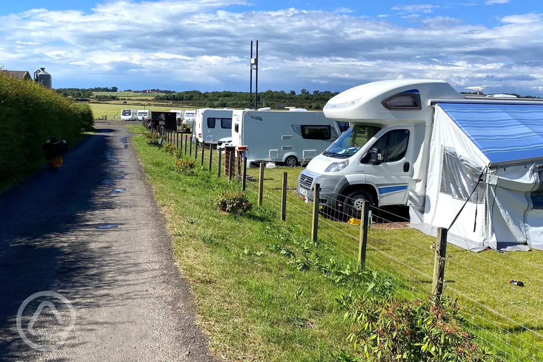 View of the caravan site