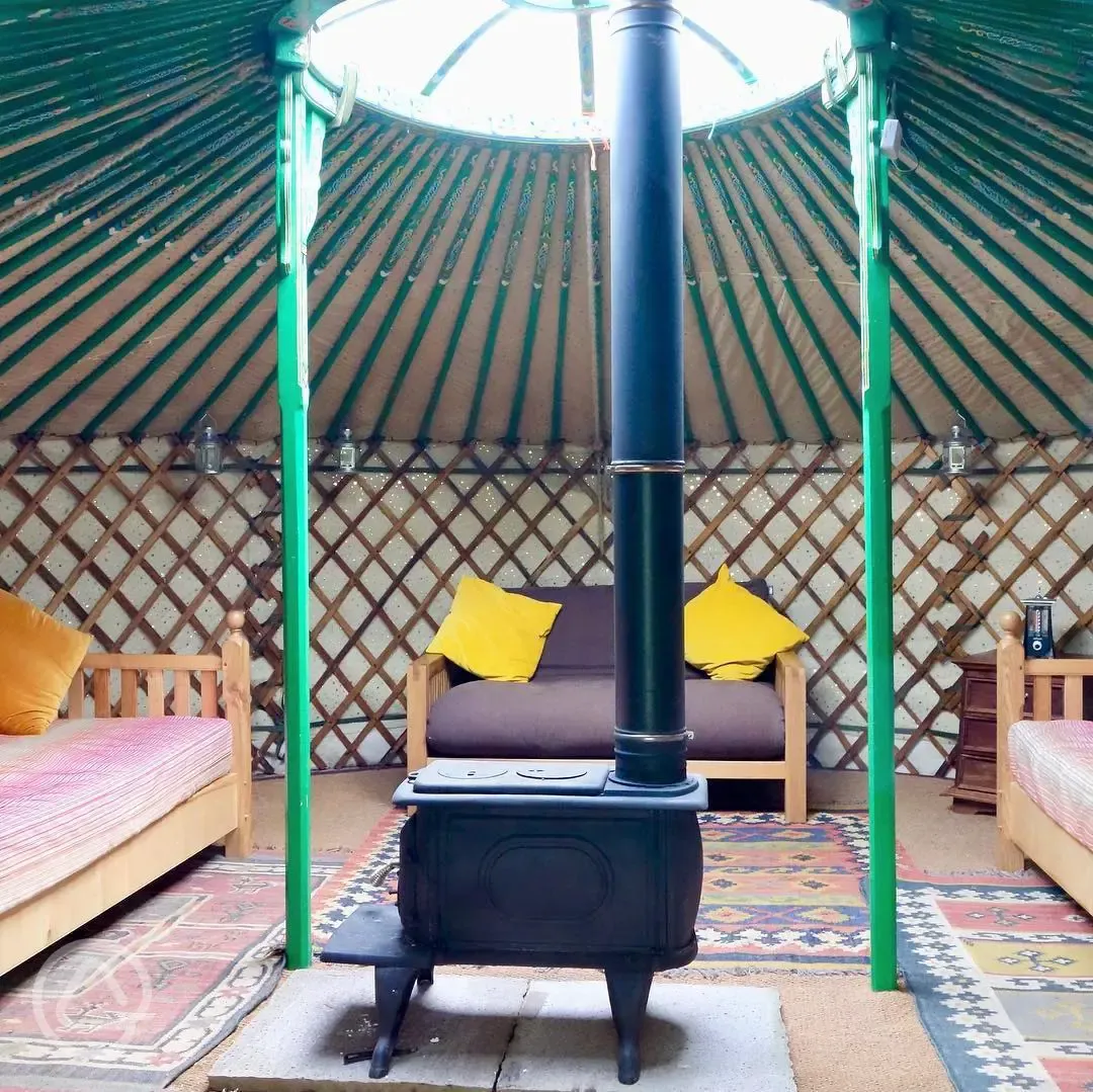 Cherry yurt interior